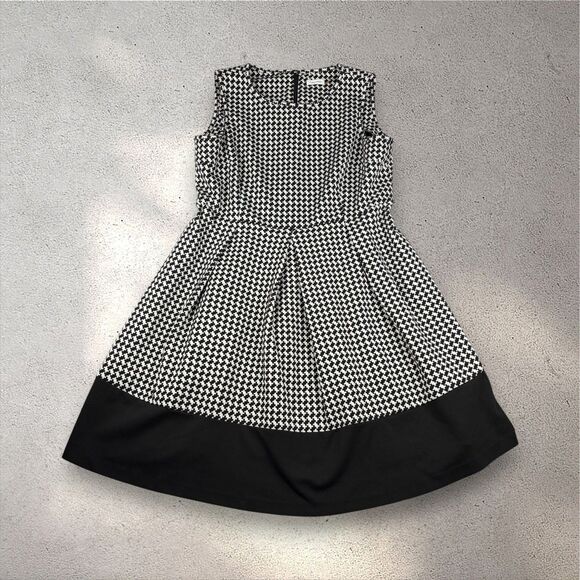 Calvin Klein Dresses & Skirts - Calvin Klein Houndstooth A-Line Dress Women's 20W Plus Sleeveless Office Preppy